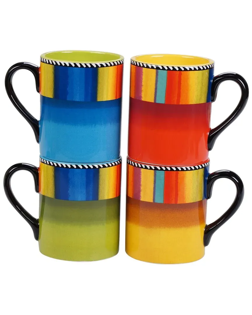 Sierra Set of 4 Mugs - Multicolor, Ceramic