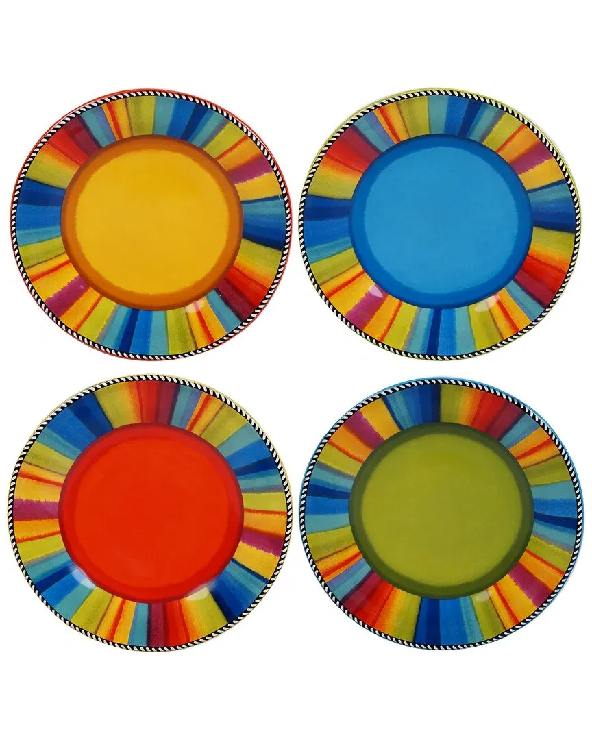 Sierra Set of 4 Salad Plates - Multicolor, Ceramic