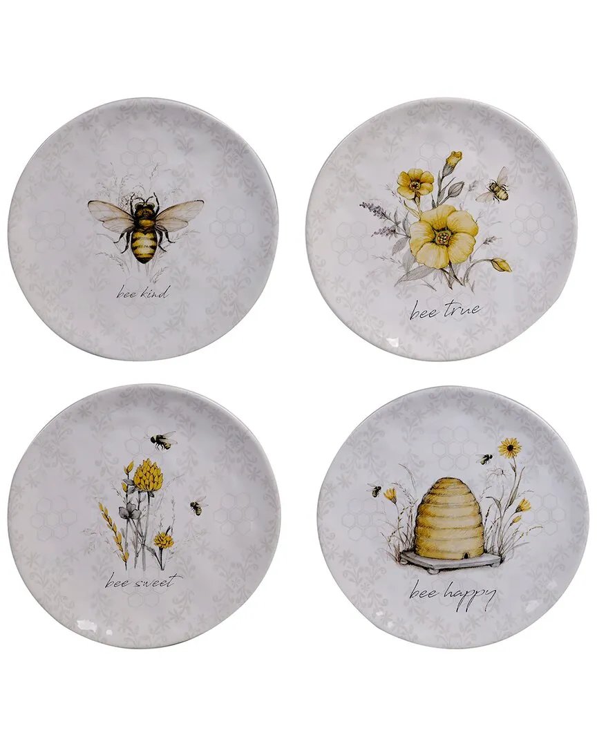 Sierra Set of 4 Salad Plates - Multicolor, Ceramic