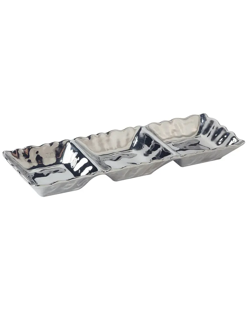 Silver Coast 3-Section Tray - Porcelain image