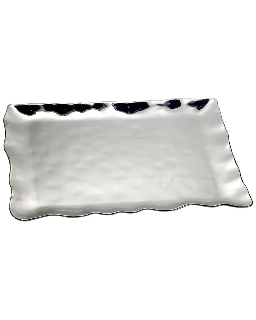 Silver Coast Rectangular Platter - Porcelain