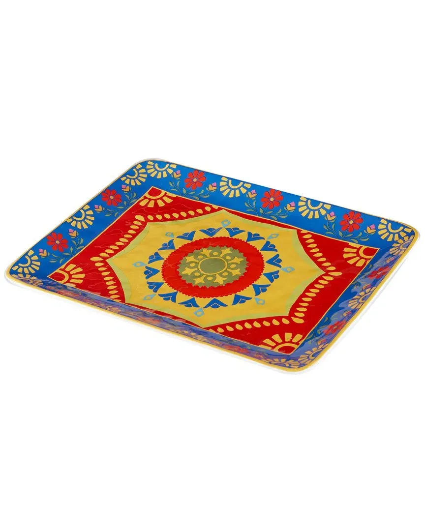 Spice Love Rectangular Platter - Multicolor, Earthenware