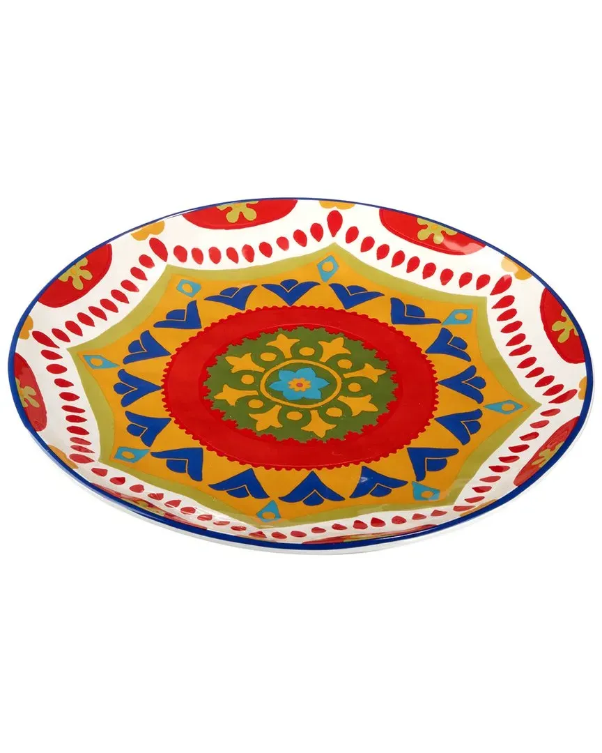 Spice Love Round Platter - Multicolor, Earthenware