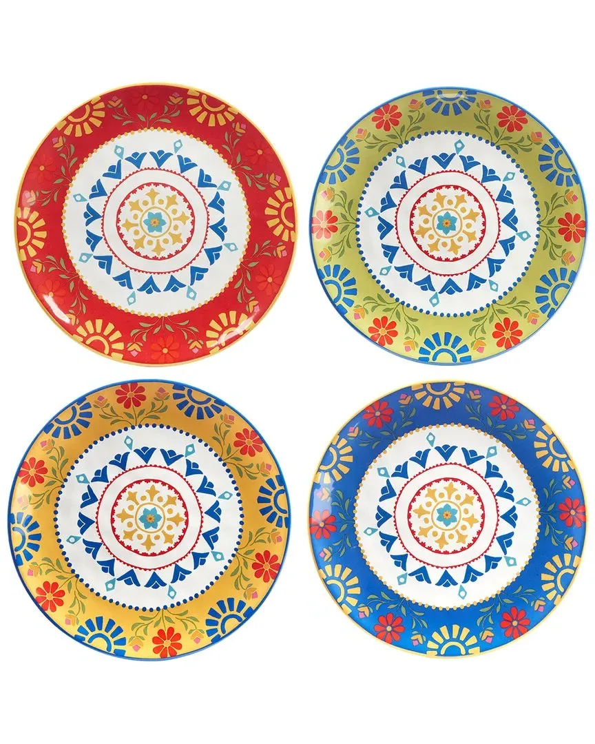Spice Love Set of 4 Dinner Plates - Multicolor, Earthenware