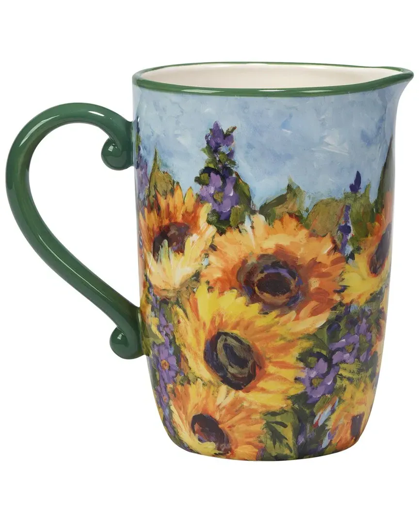 Sunflower Bouquet Pitcher - Yellow, Earthenware