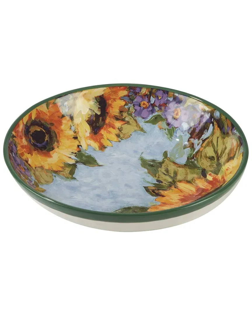 Sunflower Bouquet Serving Bowl - Yellow, Earthenware