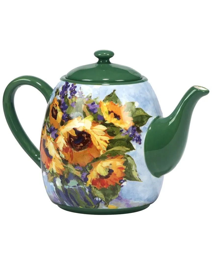 Sunflower Bouquet Teapot - Yellow, Earthenware image