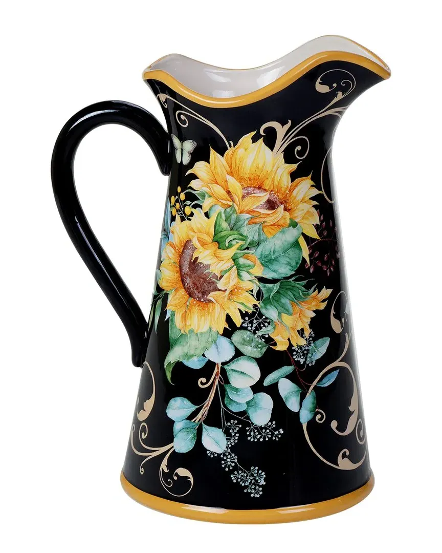 Sunflower Fields Pitcher - Multicolor, Ceramic