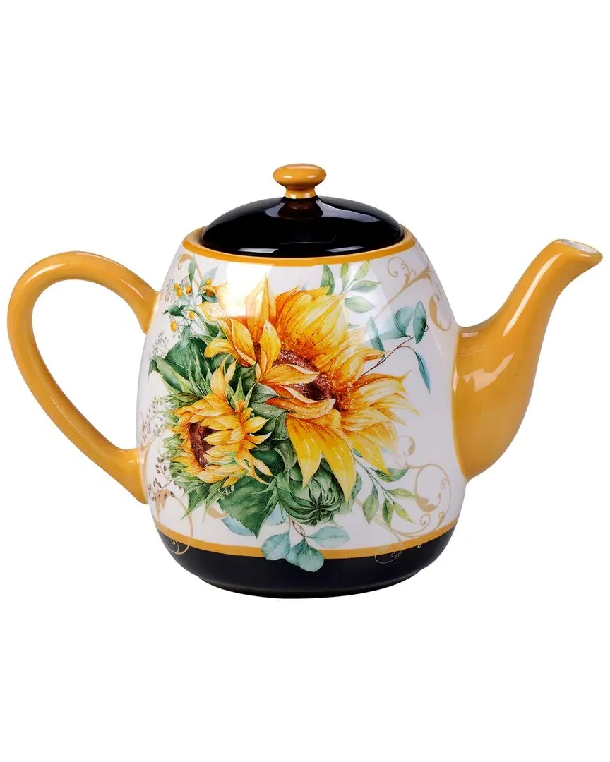 Sunflower Fields Teapot - Multicolor, Ceramic