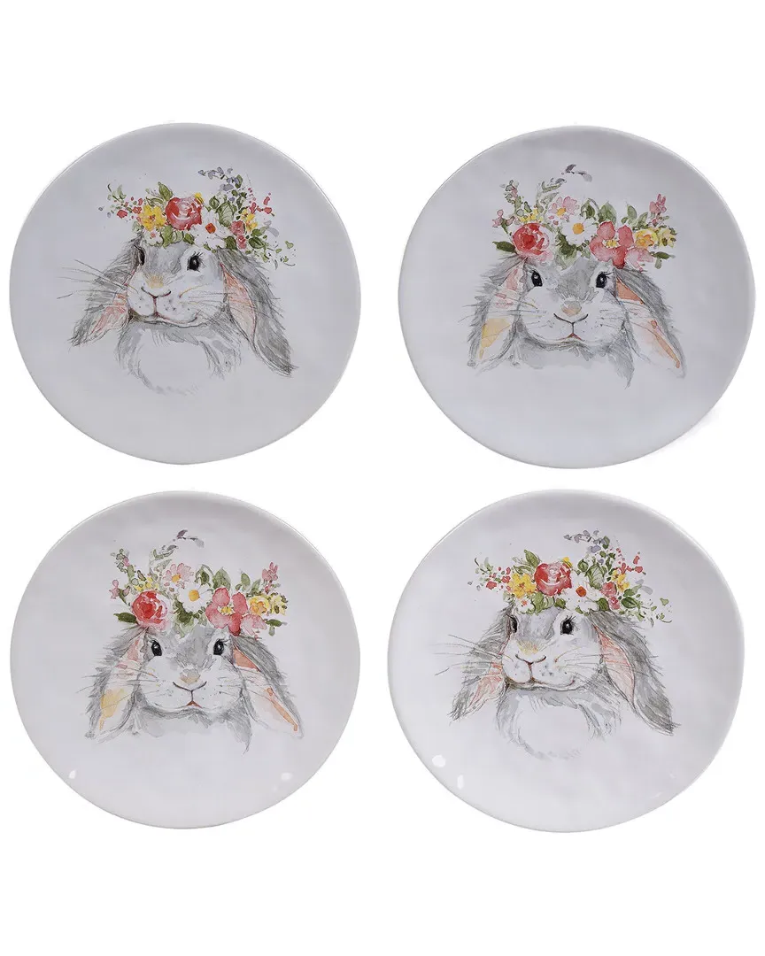 Sweet Bunny Set of 4 Dessert Plates - 8.5in image
