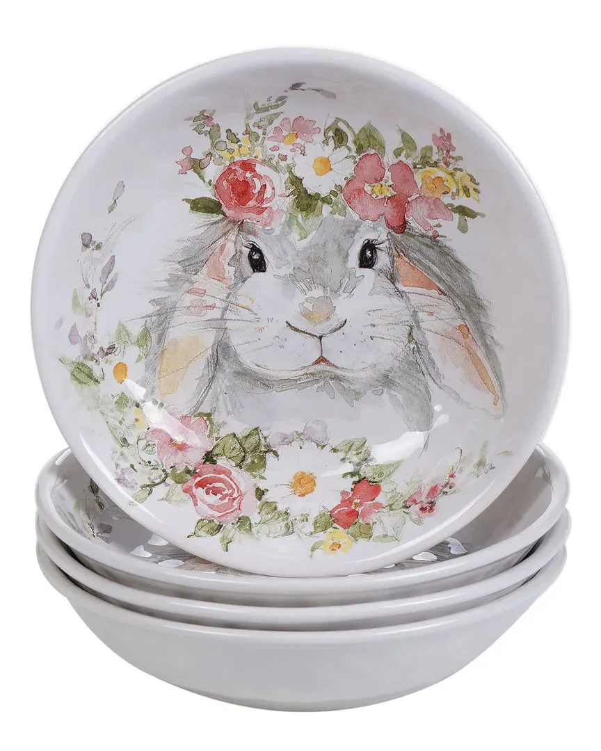 Sweet Bunny Set of 4 Soup Bowls - 36oz