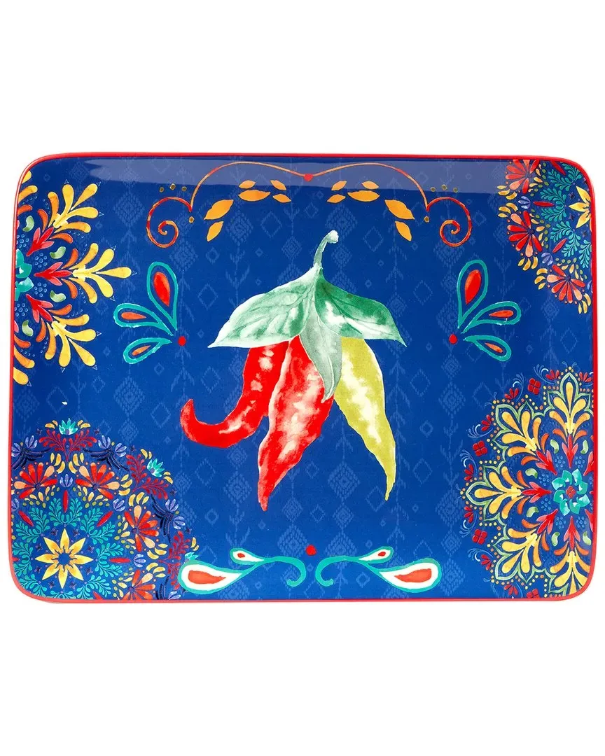 Sweet & Spicy Rectangular Platter - Multicolor, Ceramic image