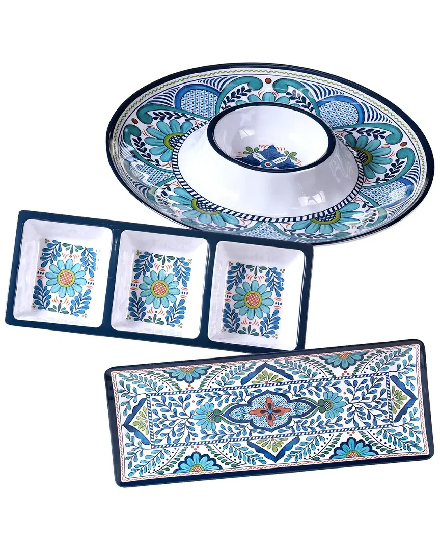 Talavera 3pc Melamine Hostess Set image