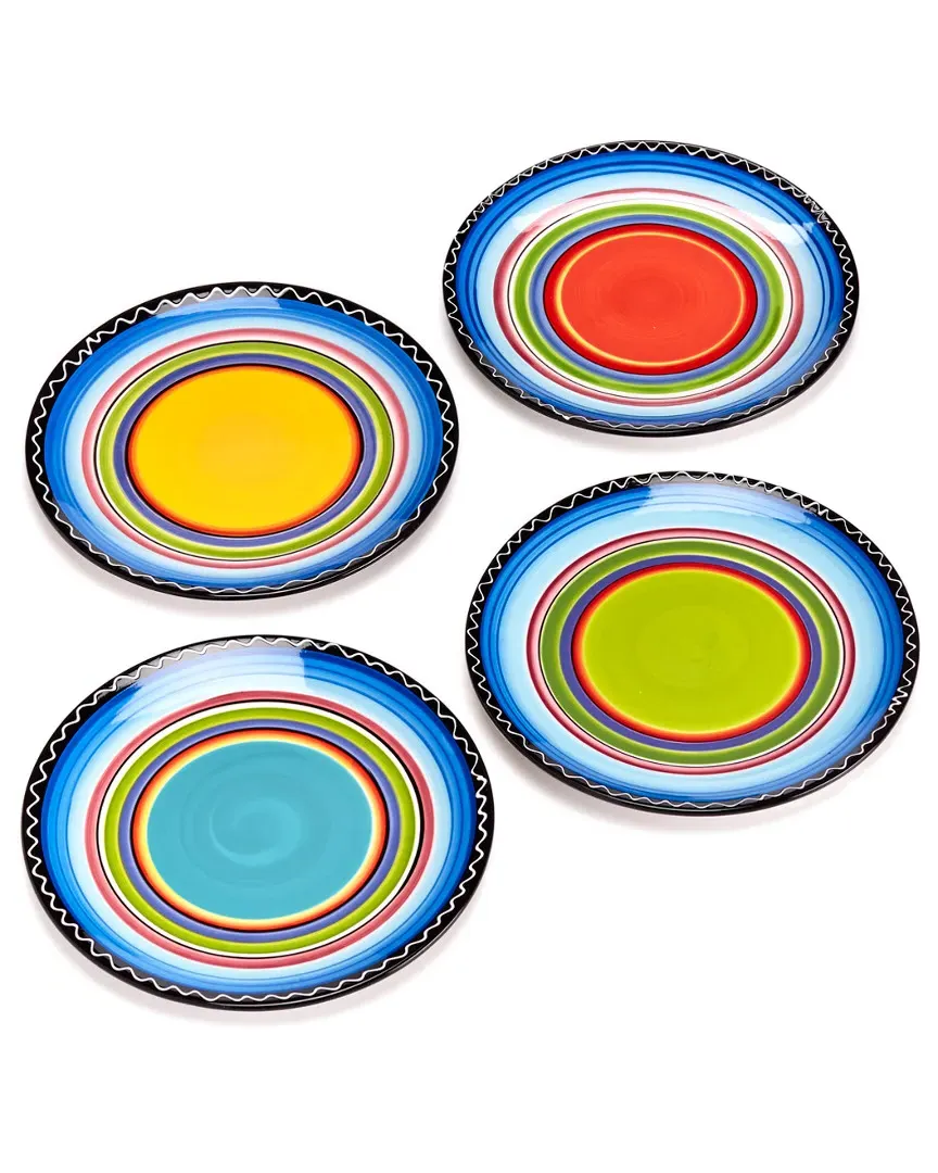Tequila Sunrise Set of 4 Dinner Plates - Assorted