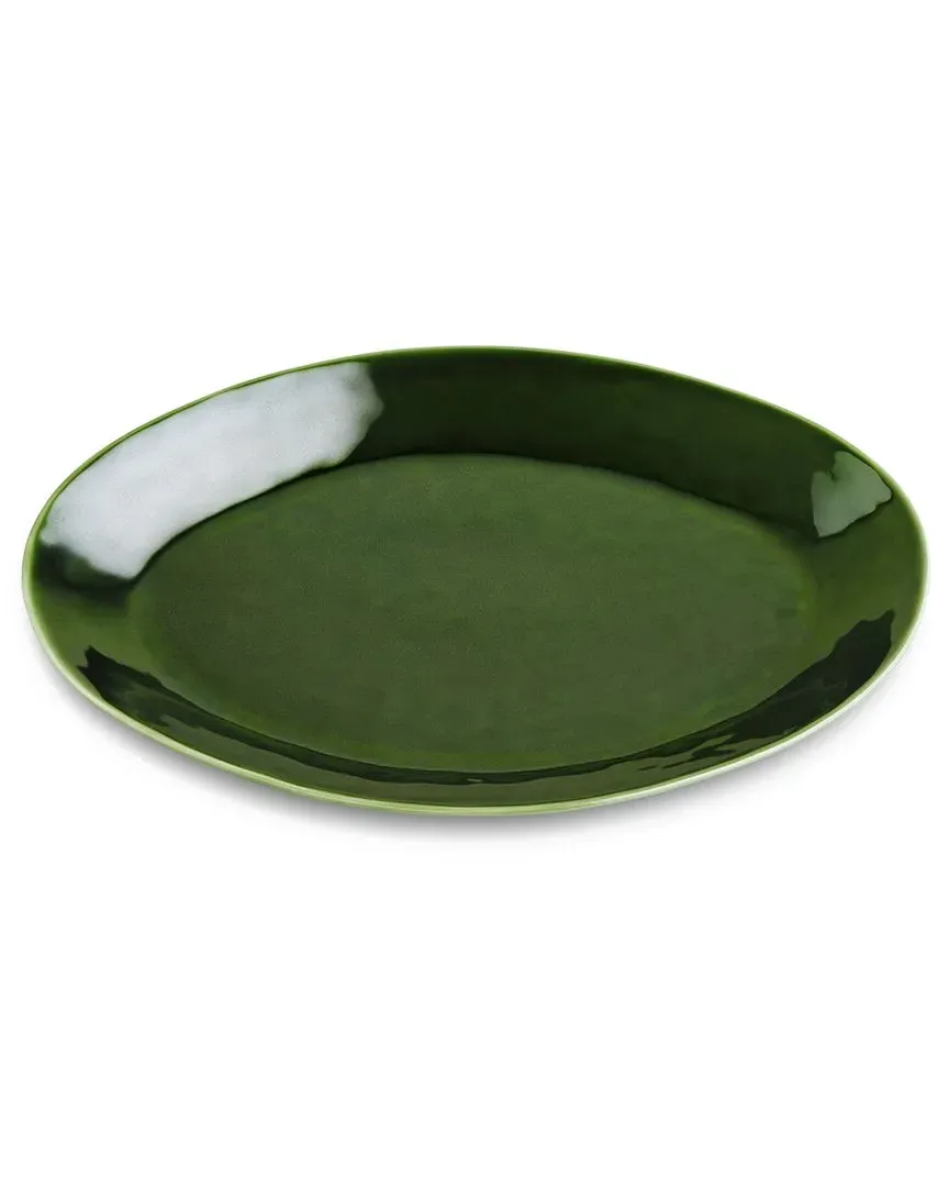 Verde Oval Platter - Green, Stoneware image