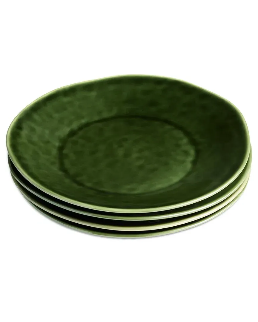 Verde Set of 4 Dinner Plates - Green, Stoneware