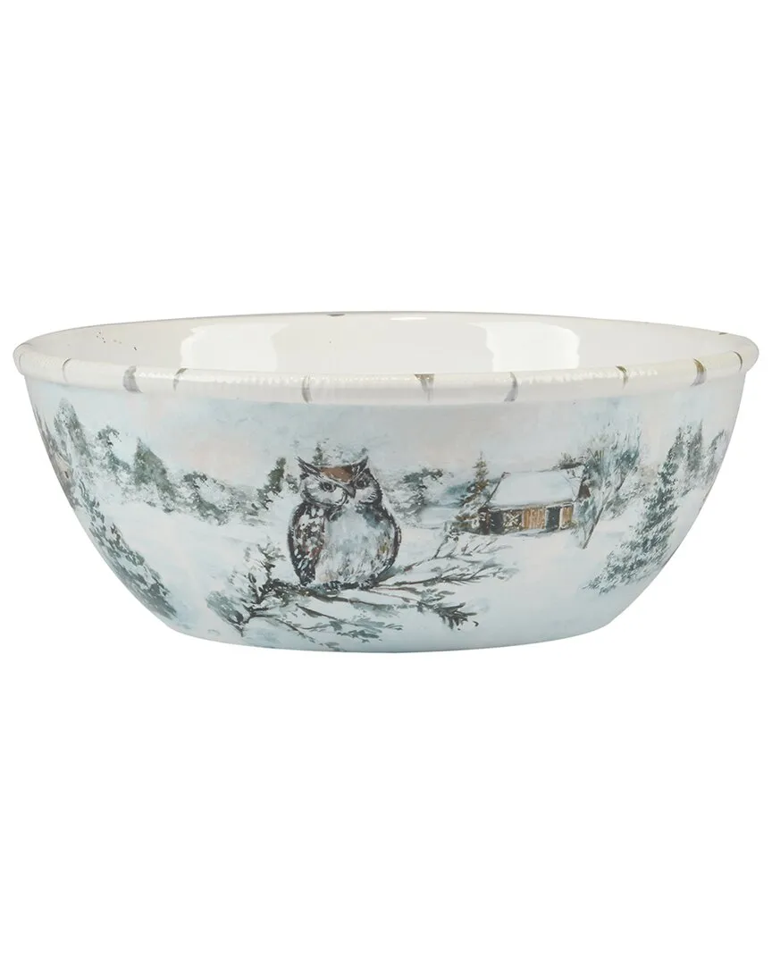 Winter's Frost Deep Bowl - Multicolor, Earthenware