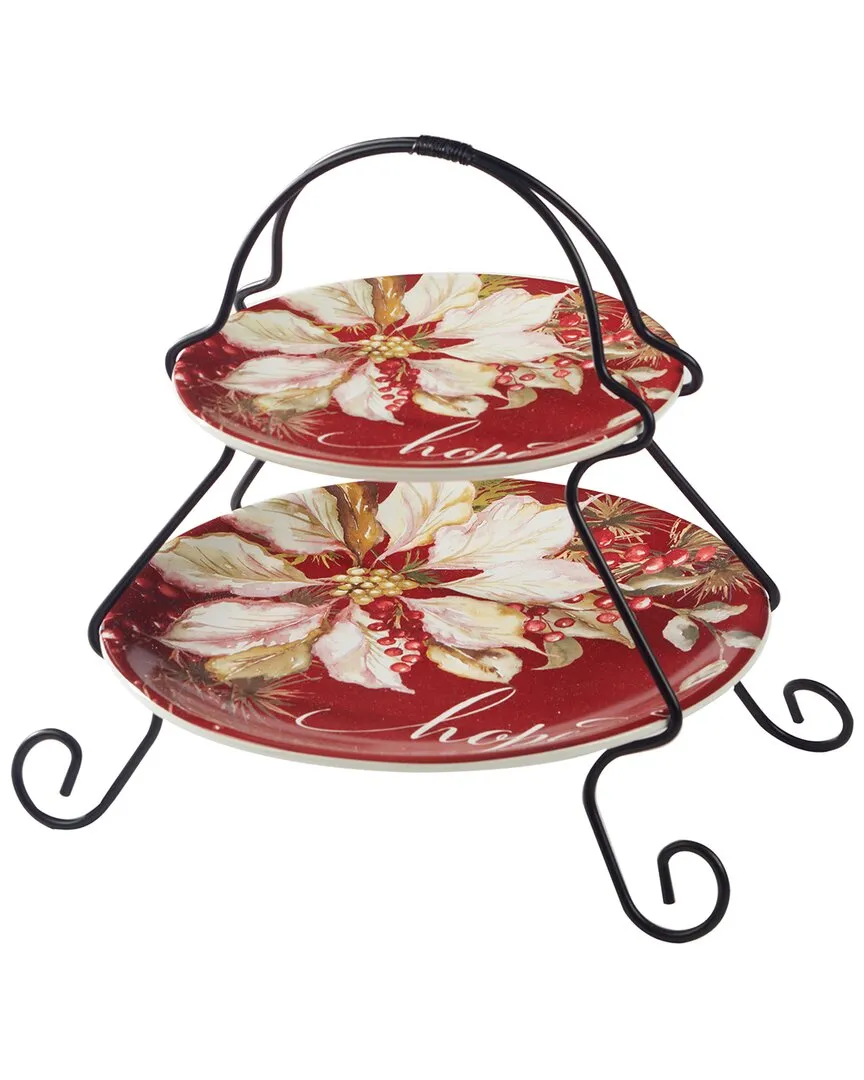 Winters Joy 2-Tier Server - Earthenware image