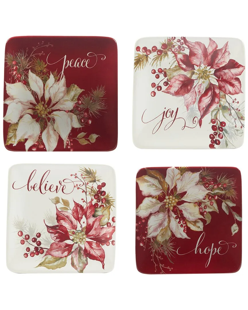 Winters Joy Canape Plates Set of 4 - Earthenware
