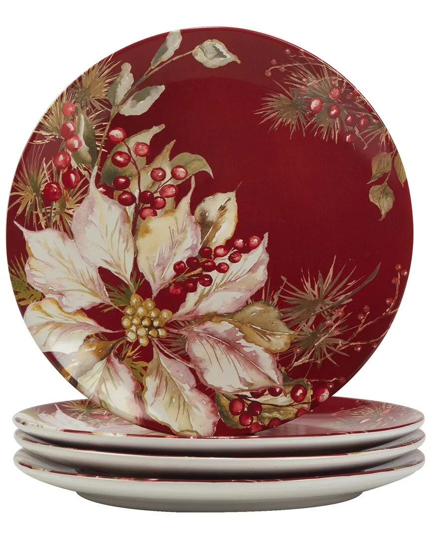 Winters Joy Dinner Plates Set of 4 - Earthenware