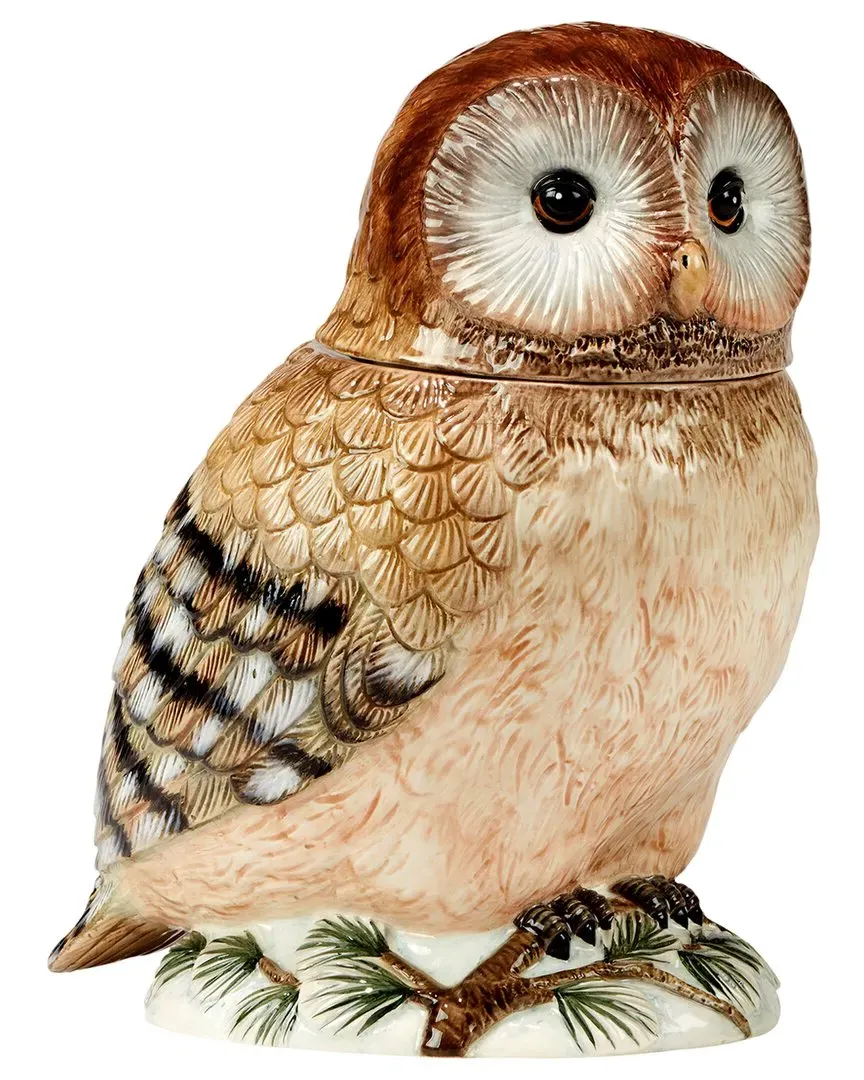 Winter's Walk 3-D Owl Cookie Jar - Multi, Earthenware