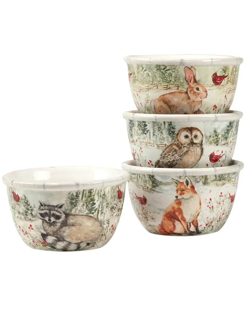 Winter's Walk Set of 4 Ice Cream Bowls - Multi, Earthenware image