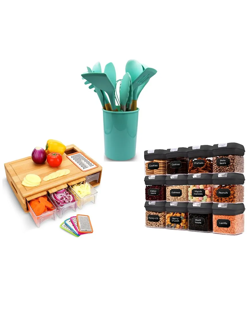 Kitchen Essentials Set with Storage Containers - Multicolor