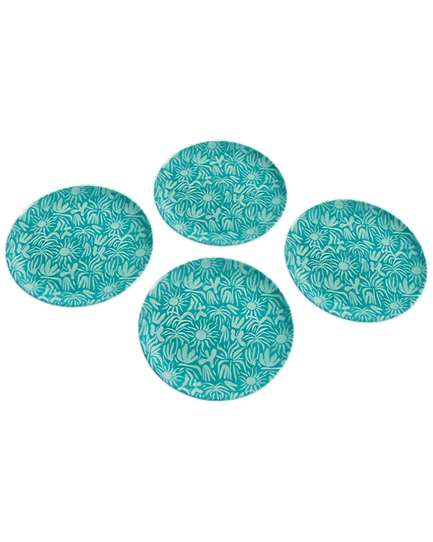 Desert Dreams 4pc Plate Set - Blue, Melamine image