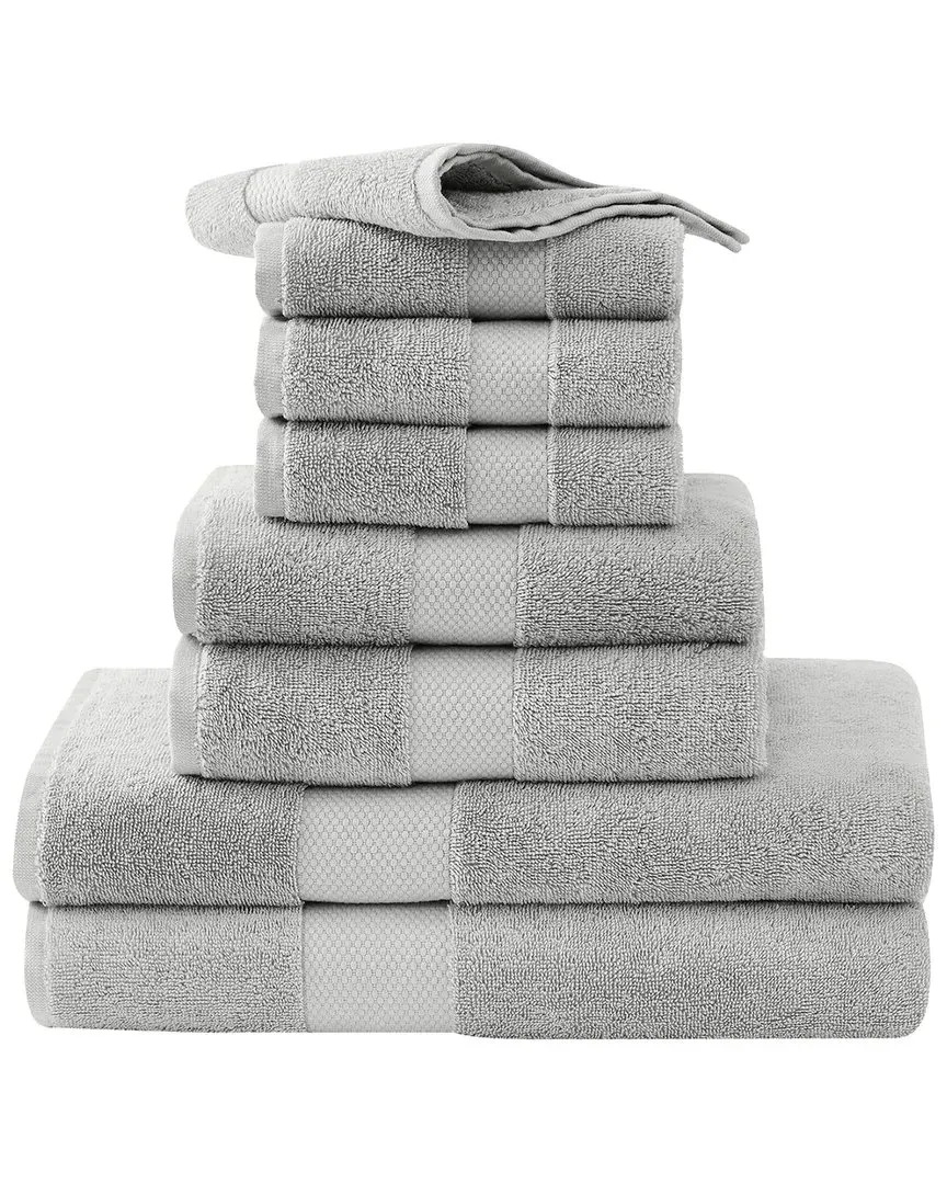Plush Turkish Cotton 8pc Towel Set - Grey image