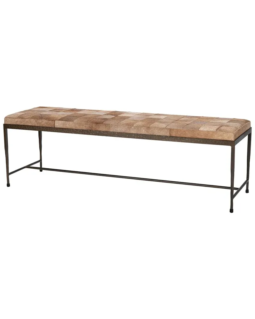 Achen Hair-on-Hide Bench - Blonde image