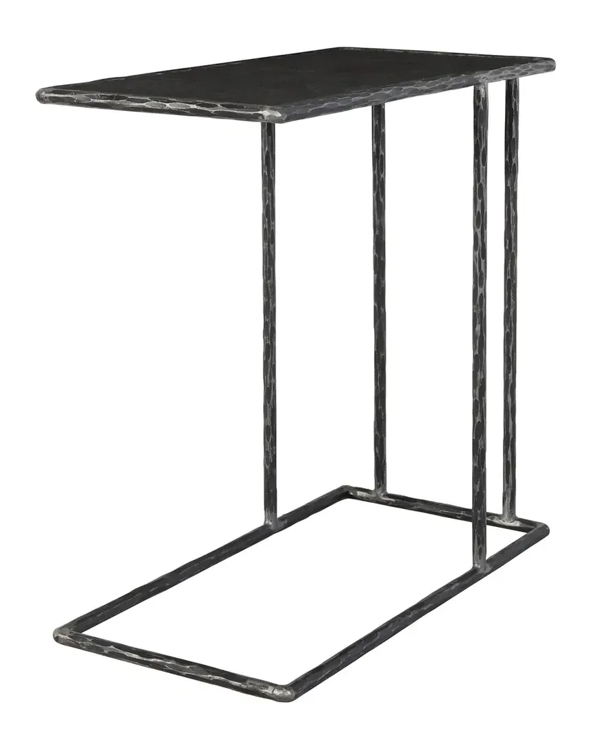 Arlo C-Shaped Accent Table - Black, Blue Stone image
