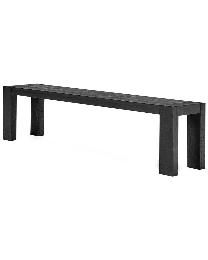 Parsons Dining Bench - Black, Oak Wood image