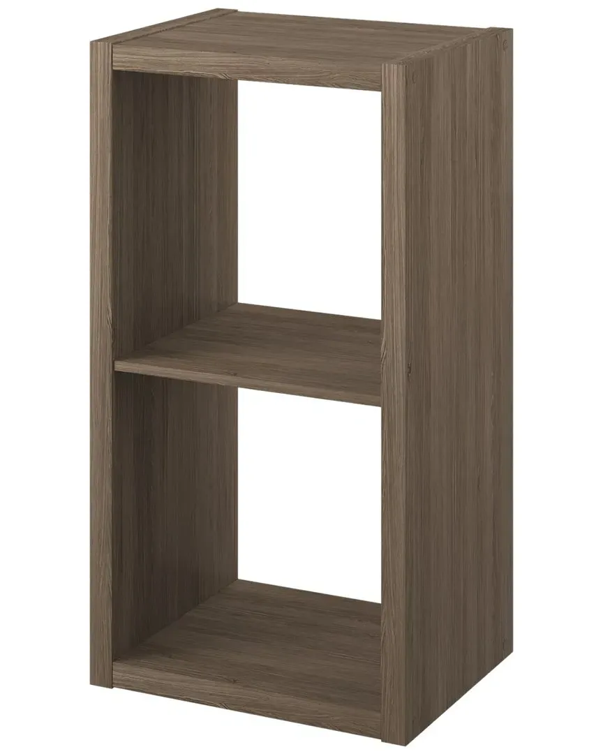 2-Cube Storage Organizer - Grey, Wood Laminate
