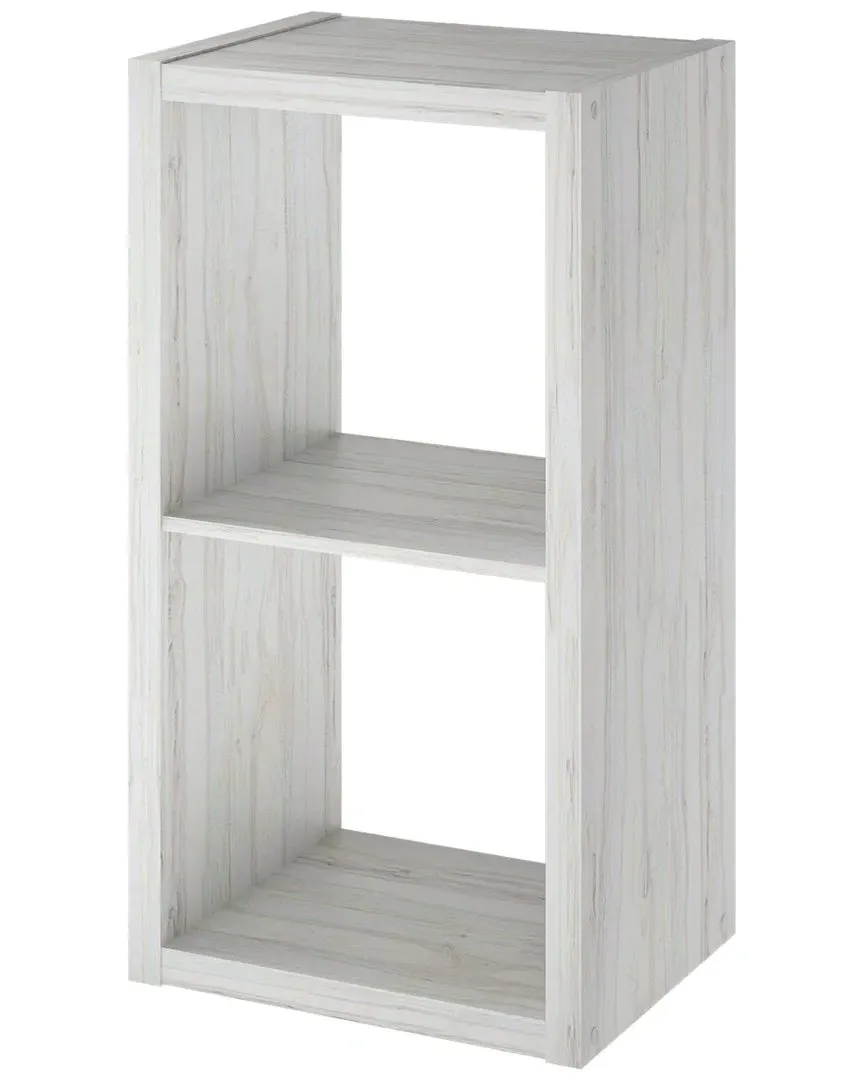 2-Cube Storage Organizer - Walnut, Wood Laminate