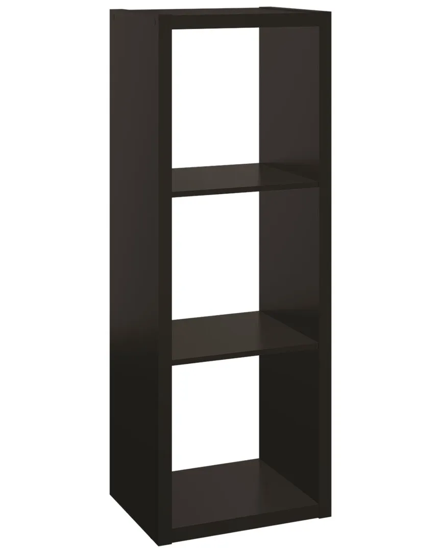 3-Cube Storage Organizer - Black, Wood Laminate image