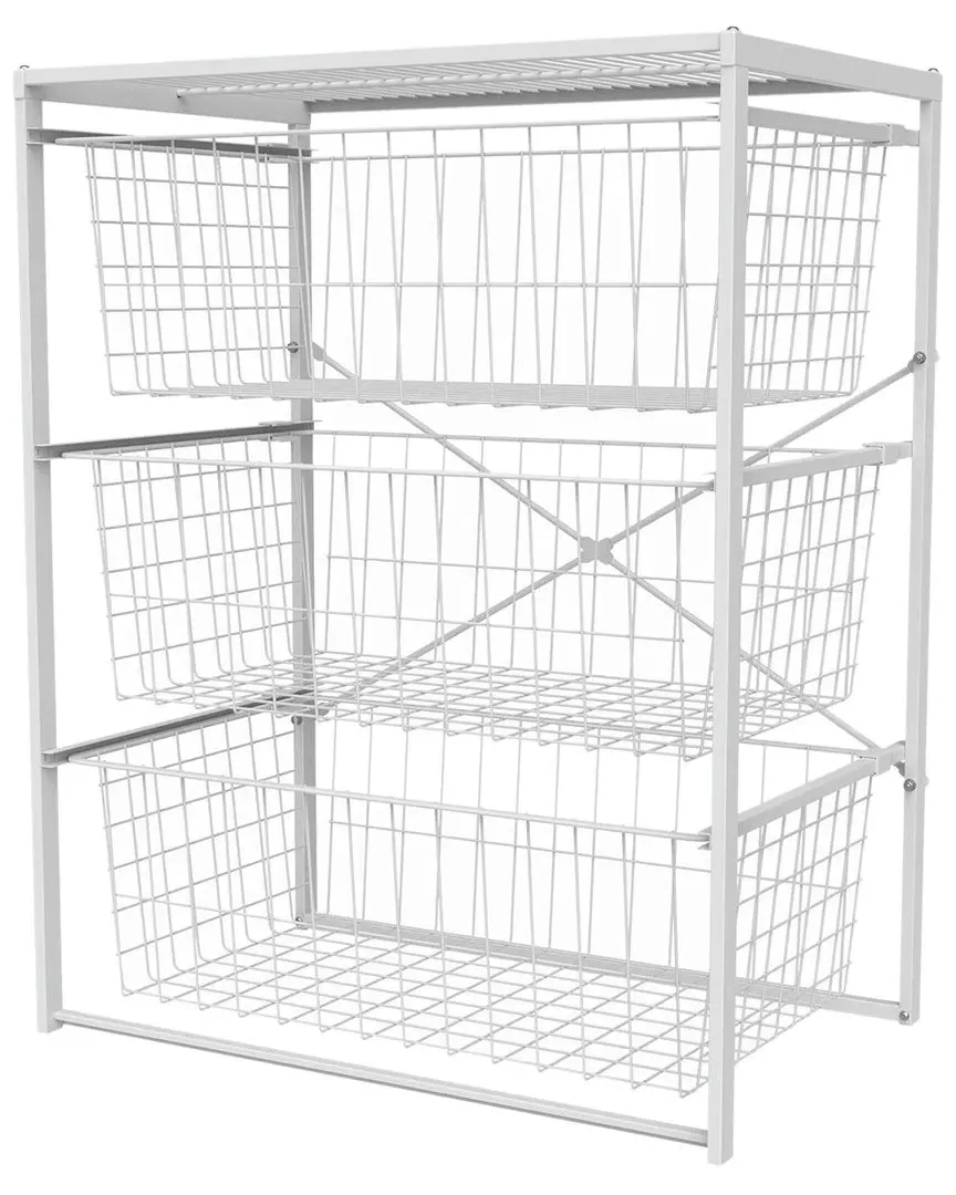 3-Drawer Wire Organizer - White image