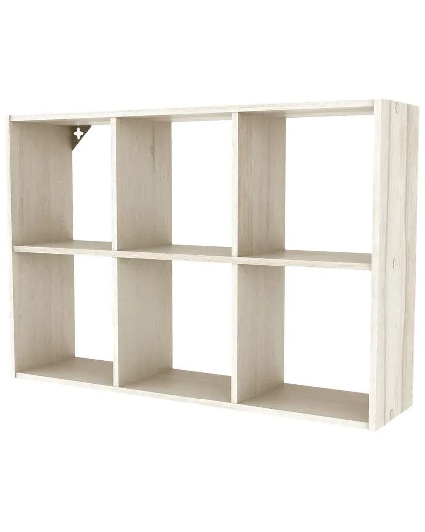 6-Cube Desktop Organizer - Brown, Laminated Wood image