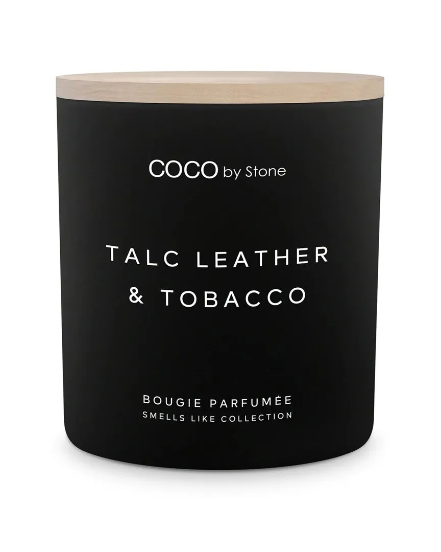 Talc Leather & Tobacco 11oz Coconut Wax Candle - Black image