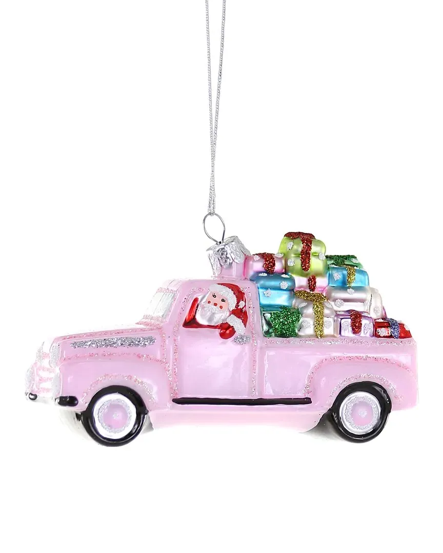 Holly Jolly Delivery Ornament - Multicolor, Glass image