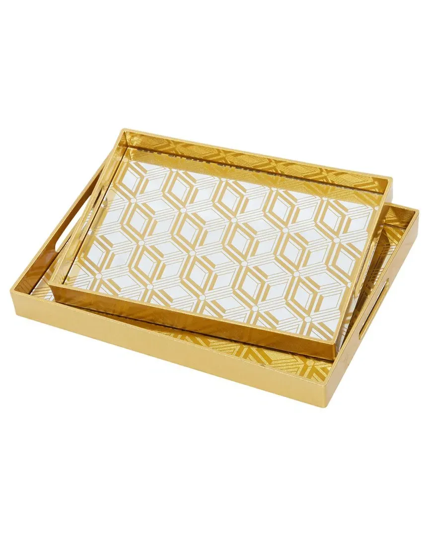 Set of 2 Trays - Gold, Polypropylene image
