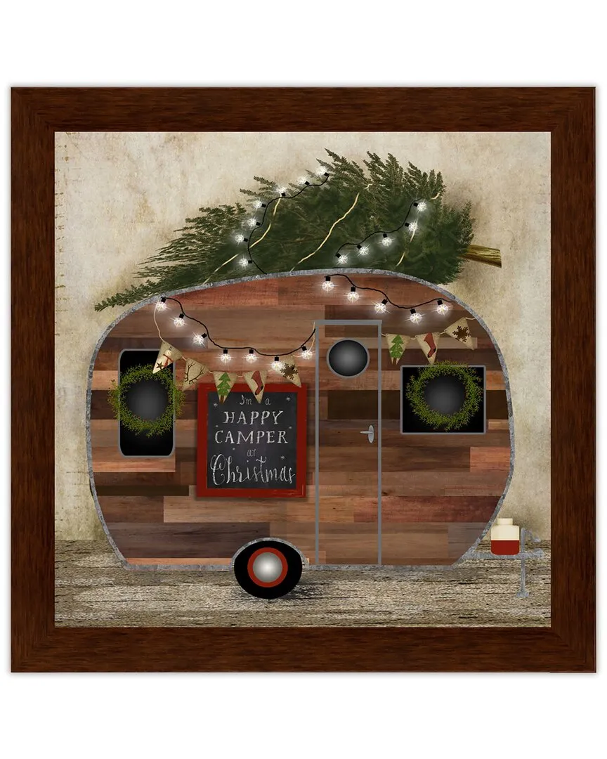 Happy Camper Chalkboard Framed Art - Multicolor image