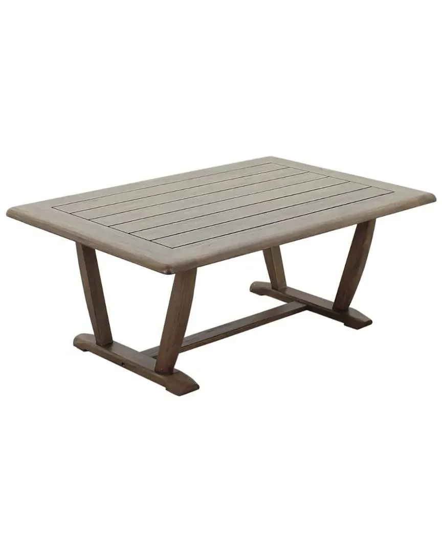 Avalon Rectangle Coffee Table - Heather Gray, Teak image