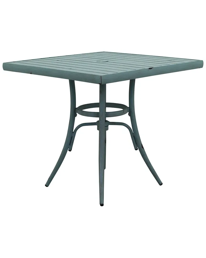 Brookwood Square Bistro Table - French Country Blue, Aluminum