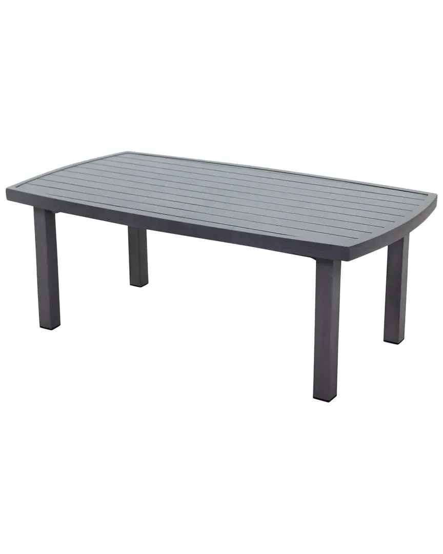Cabo Rectangle Coffee Table - Grey, Aluminum