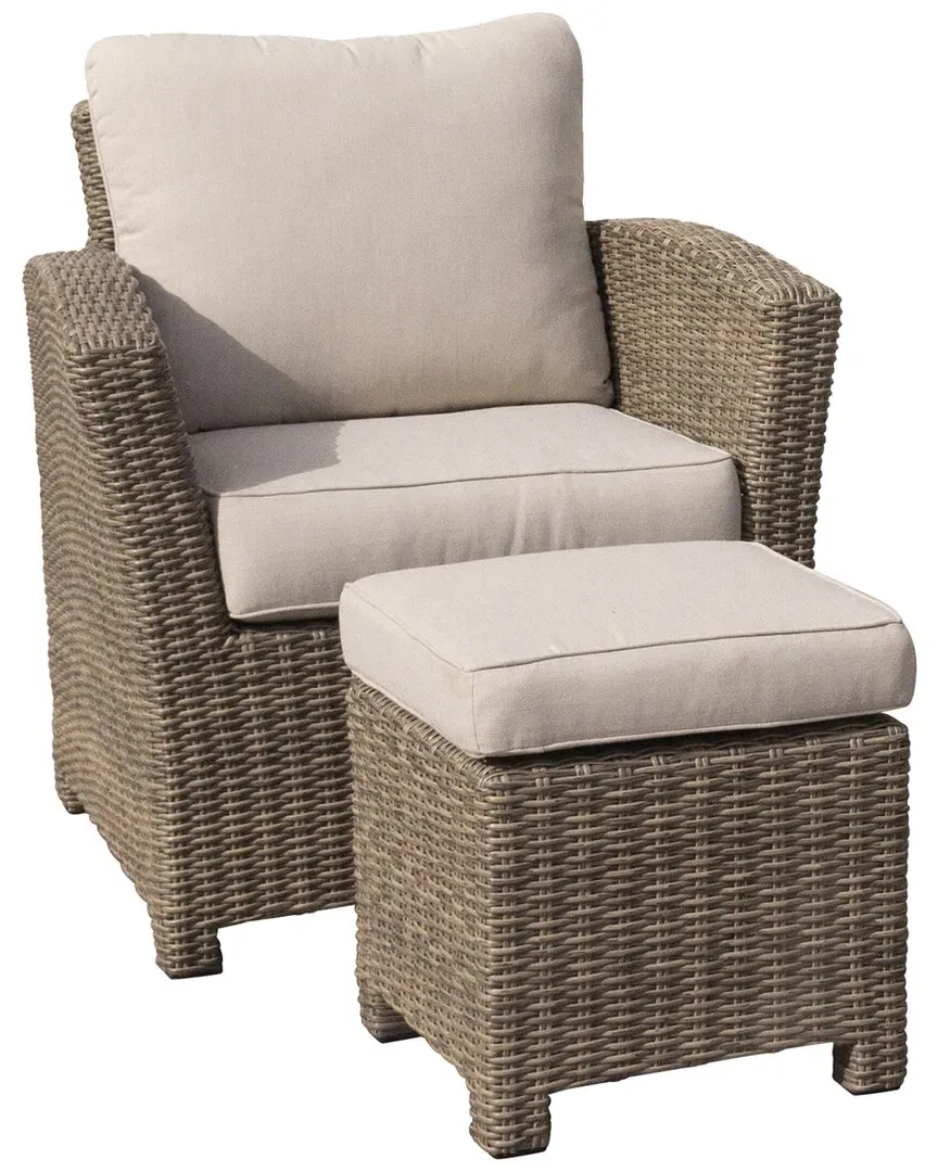 Capri 2-Piece Chair & Ottoman Set - Oyster image