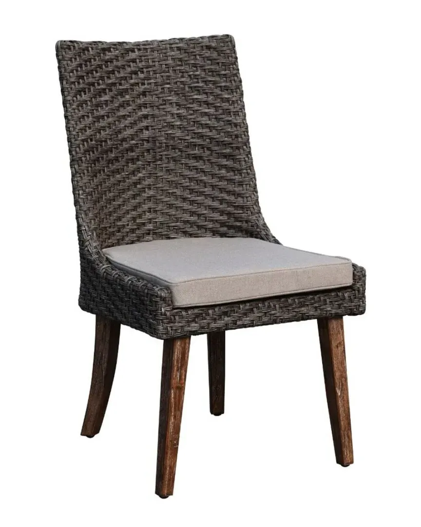 Cosmos Teak 2 Side Chairs - Taupe image