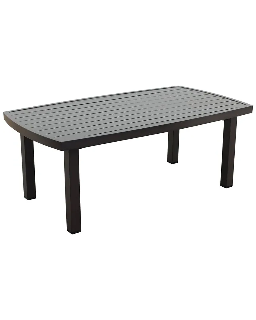 Madison Boat Shaped Rectangle Coffee Table - Autumn Rust, Aluminum