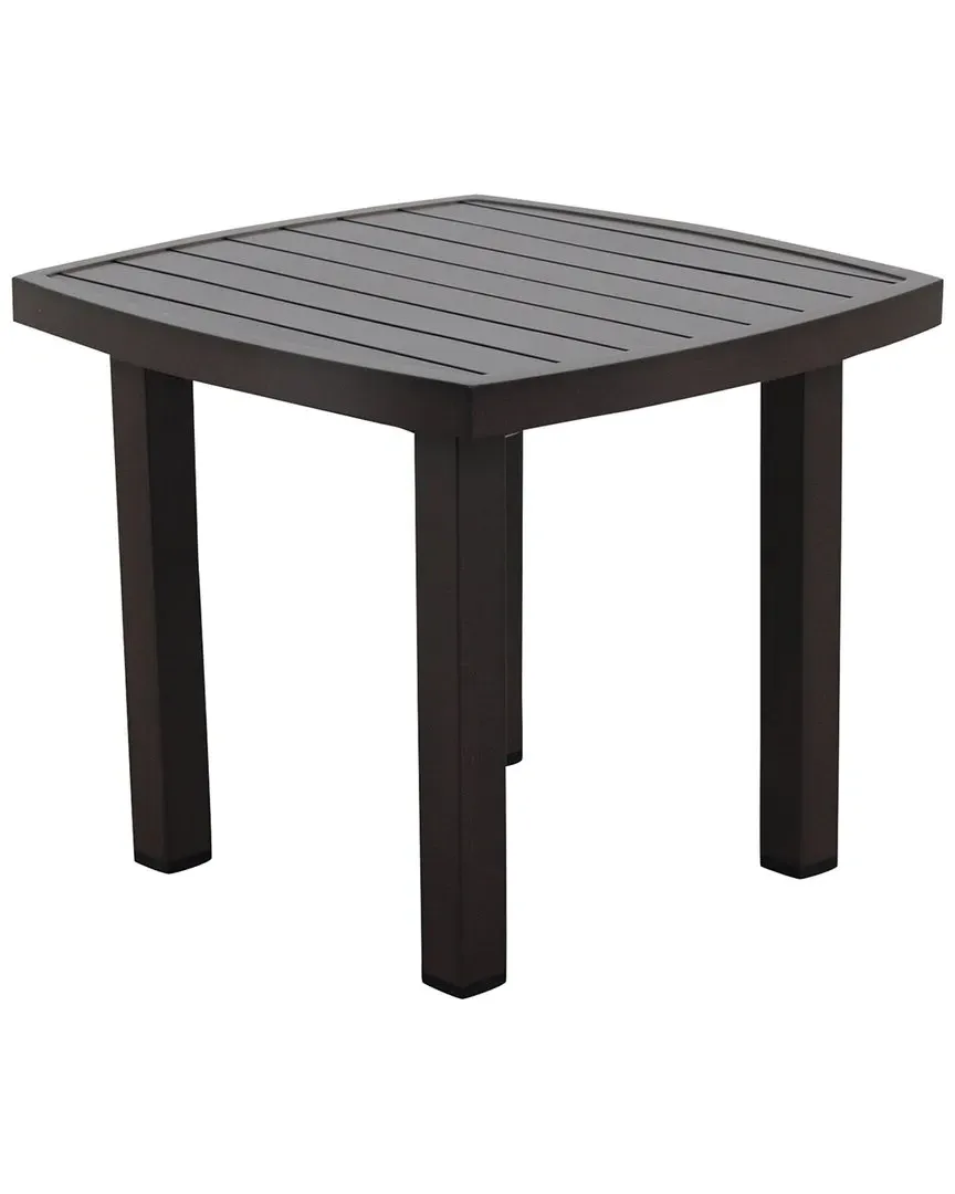 Madison Boat Shaped Square End Table - Autumn Rust, Aluminum image