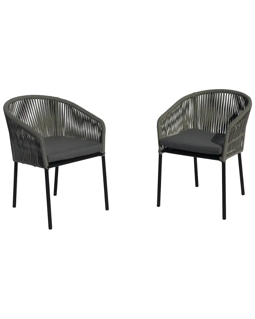 Osborne Set of 2 Outdoor Dining Chairs - Black image
