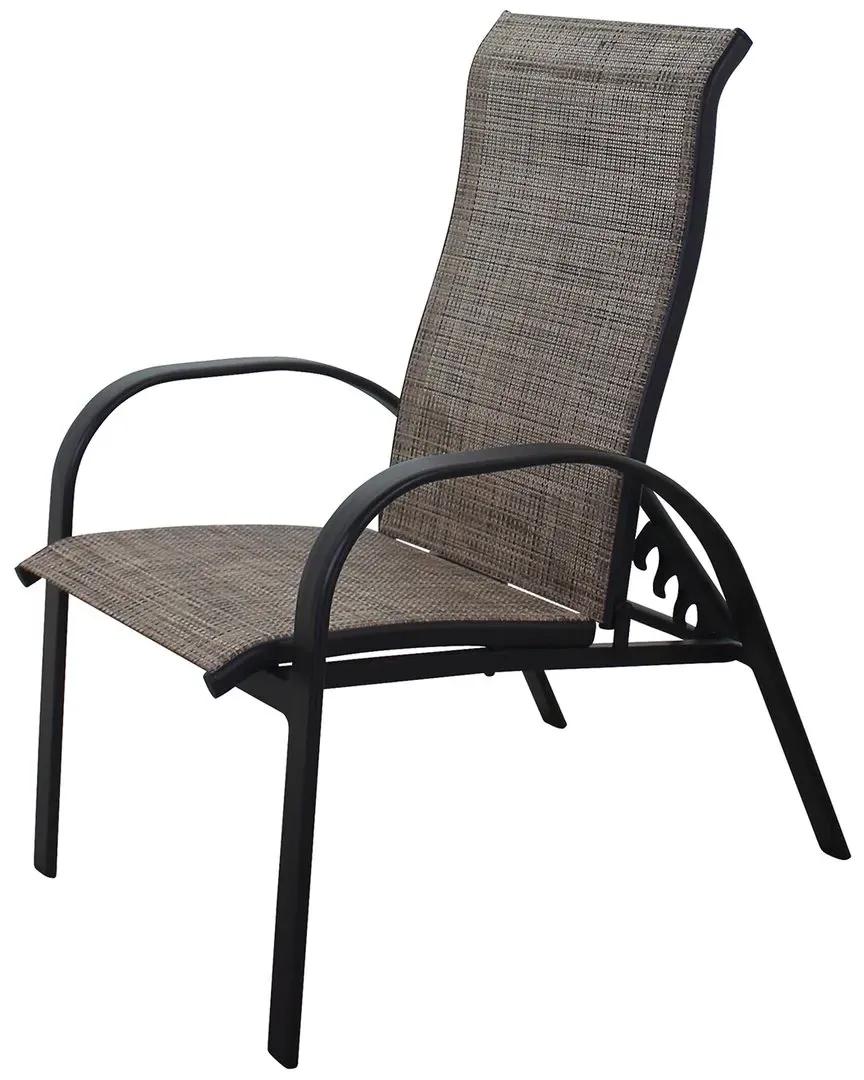 Santa Fe 2 Aluminum Sling Reclining Chairs - Brown